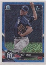 2018 Bowman Chrome Prospects Blue Shimmer Refractor /150 Matt Sauer #BCP102 v1x