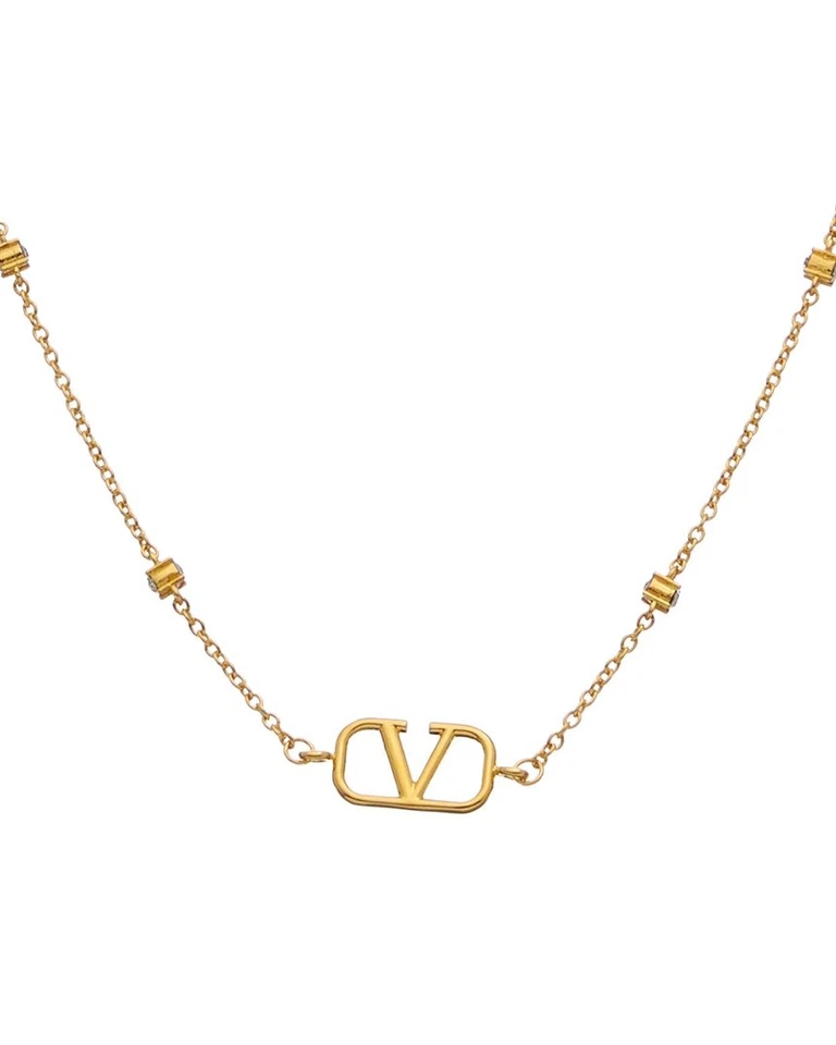 Collar Valentino Vlogo amarillo para mujer