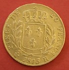 20 FR OR LOUIS XVIII 1815 R LONDRES EN EXIL  LES 100 JOURS  GADOURY 1027