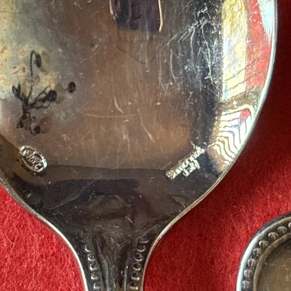 Gran Lote Sambonet Italia Cucharas Redondas Sopa Plateado Servicio Marcado 12 Pesadas Foto 4 de 4