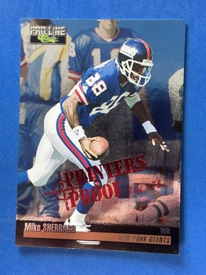 1995 Pro Line Printer's Proofs Silver #82 Mike Sherrard New York Giants /175