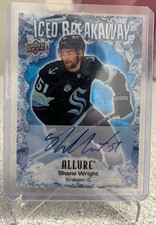 2023 UPPER DECK ALLURE #IB-1 SHANE WRIGHT ICED BREAKAWAY BLUE AUTO