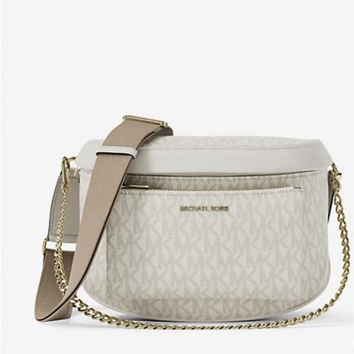 Michael Kors Slater Medium Signature Logo Sling Pack LT Cream Multi