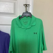 Under Armour The Performance Polo Shirt Mens XL Green, Loose ,Heatgear