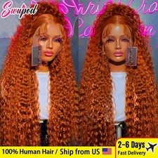 13x4 13x6 220 Density Transparent HD Lace Front Wig Deep Wave Remy Human Hair