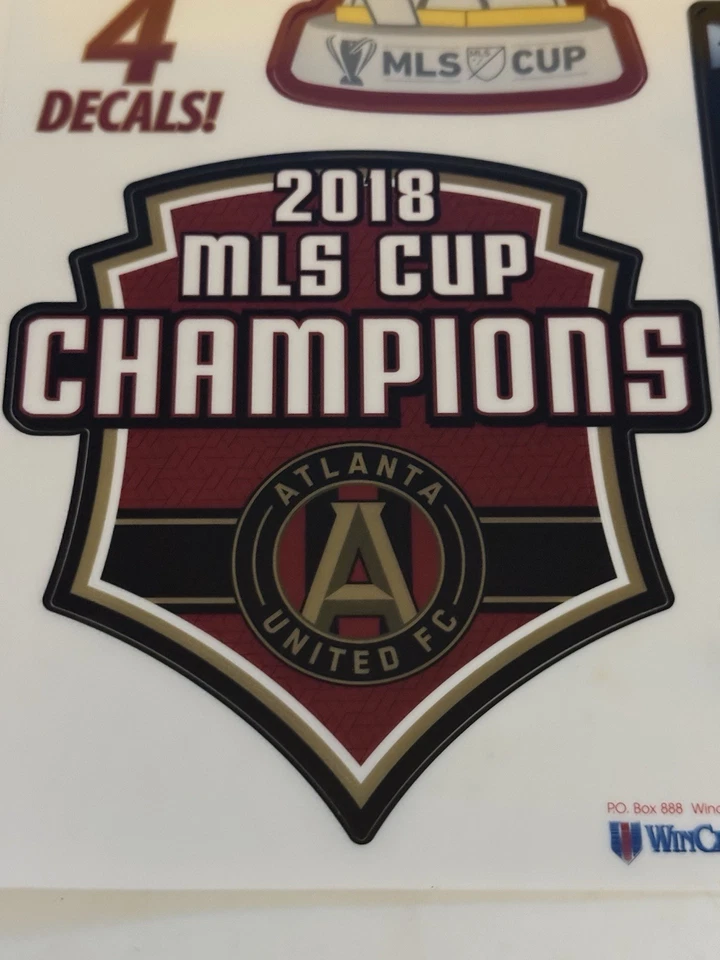 Calcomanías WinCraft Multiusos Atlanta United FC 2018 MLS Champions 4 calcomanías Foto 2 de 4