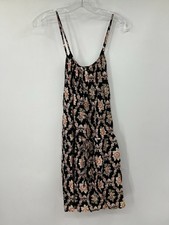Flynn Skye Floral Sleeveless Mini Summer Dress Rayon Adjustable Waist Tie Size 1