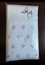 Sky Scallop Reversible Two Euro Pillow Shams 26in x 26in Reflection Gray Button