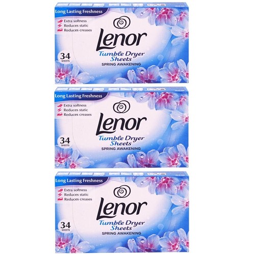lenor-fabric-tumble-dryer-sheets-spring-awakening-3-packs-of-34-sheets