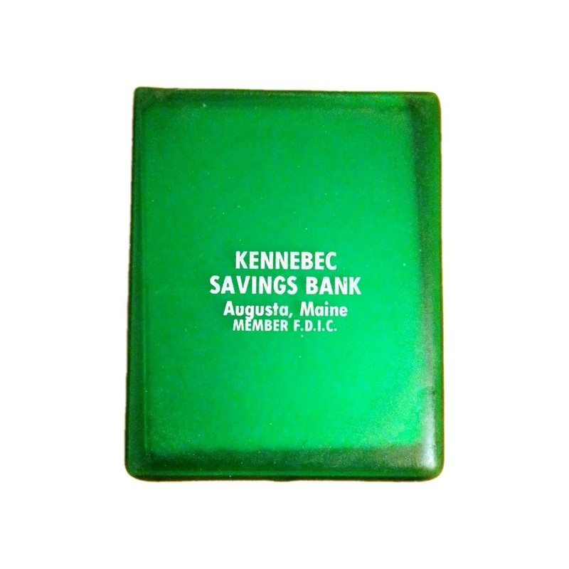 Vintage Advertising Kennebec Savings Bank Augusta Maine  Pocket Purse Mirror