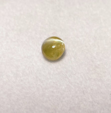 5x5mm 0.93 Ct Natural Chrysoberyl Cats Eye Loose Gemstone Round Cab Yellow A-893