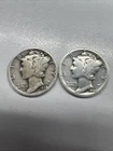 Set Of 1934 & 1934D MERCURY SILVER DIME Actual Coin Check My Store FREE SHIPPING