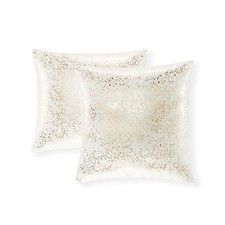 Pack of 2, Sparkling Decorative Gold 20" x 20" Pack of 2 Bronzing- White