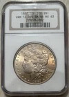 1887 MORGAN DOLLAR $1 TOP 100 VAM-12 DDO GATOR EYE MS 63 * TONED*  Double Die