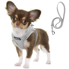 Comfy Dog Harness with Leash, Soft Puppy Vest Escape Proof, Breathable Lightw...