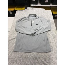 Ben Sherman Sport Golf Performance Micro Fleece 1/4 Zip Pullover Lt Grey XL NWT