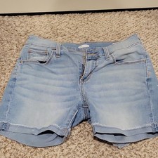Old Navy Girls Light Blue Denim Cut-Off Shorts Size 14 Pockets Cuffed