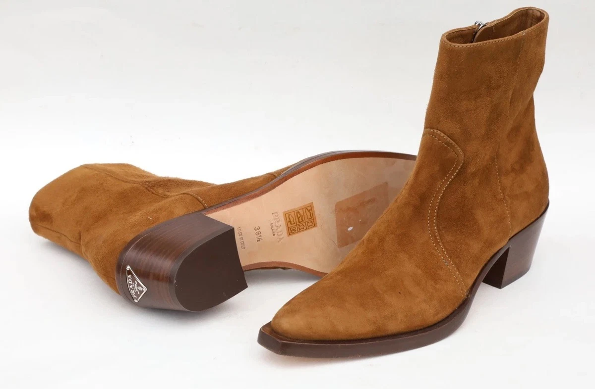 PRADA スエード ブーツ 36 1/2 ブラウン PRADA Suede Brown Boots for Women for sale - eBay