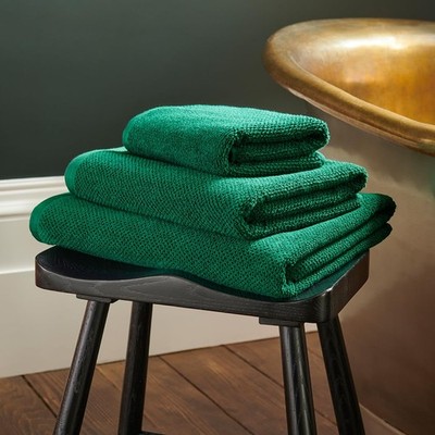 Brixton 6 Piece Towel Set | Emerald Green | 100% Cotton | Ultra