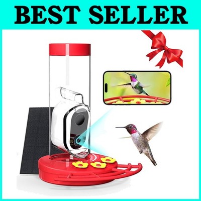 Solar Powered Hummingbird Feeder with Camera