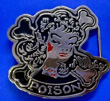 Poison Girl - Sailor Jerry Inspired Art Novelty Vintage Belt Buckle