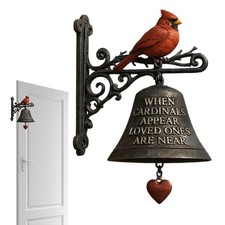 Cardinals Memorial Garden Bell, Red Bird Gard...