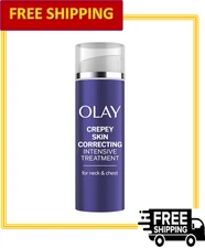 Olay Crepey Skin Correcting Treatment Intensive Cream for Neck & Chest,1.7 fl oz