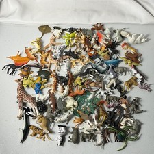 Large Lot Assorted Plastic Zoo Farm Marine Animals Figures Toy Collection