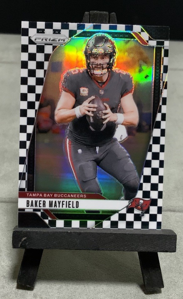 2024 Panini Prizm Baker Mayfield SP Black and White Checker #268 Buccaneers