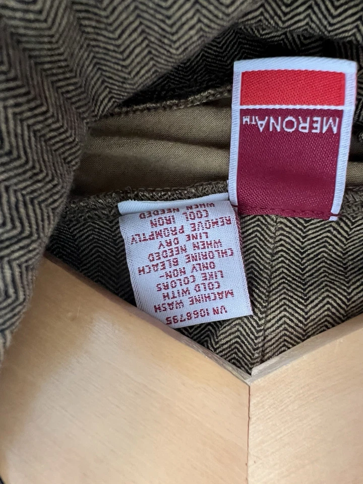 Pullover Merona Y2K Marrón Manga Larga Cuello Alto Top Talla Mediana Lagenlook Silencioso Foto 4 de 4