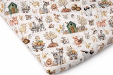 FITTED SHEET FOR COT bed bedside crib mattress cover farm animals tractor