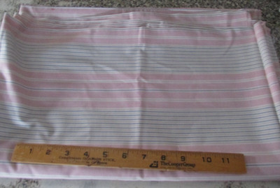 RARE 3 Yard 25'' x 44''  Vintage Fabric Hathaway Japan Stripe Pink bluer white