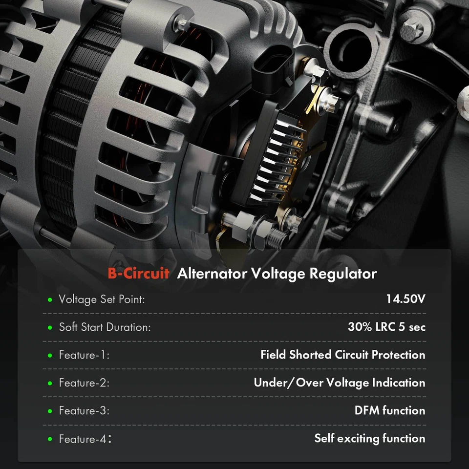 Regulador de voltaje del alternador 14,5 V para Chevy Malibu Pontiac G6 2006-2010 Saturn Foto 2 de 4