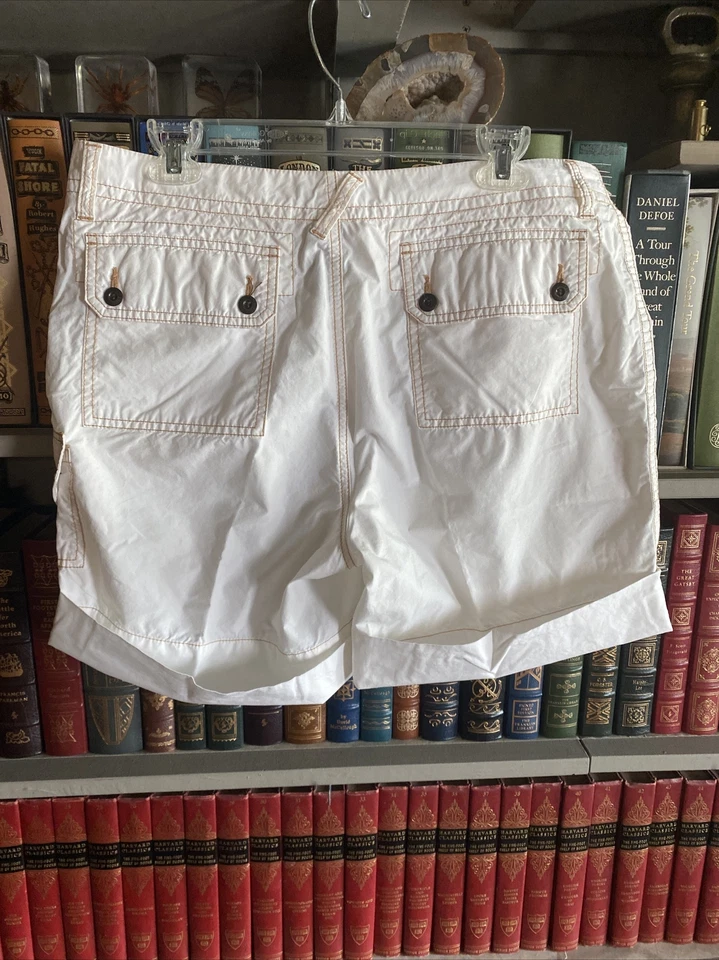 Pantalones cortos cargo para mujer Axcess Liz Claiborne ~ talla 12 ~ frente plano ~ 100 % algodón Foto 4 de 4