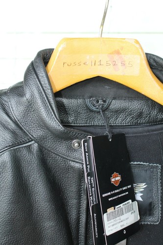 Harley Davidson Willie G Reflective Skull Leather Jacket w/zipin liner - Mens XL - Picture 3 of 4