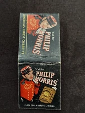 Vintage Front Strike Matchbook Cover Call For Philip Morris Cigarettes 