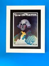 PETER MAX + BEAUTIFUL + POP ART  SIGNED VINTAGE PRINT  + NEW  FRAME