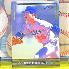 1991 LEAF GOLD ROOKIES Baseball Card # BC8 *** HENRY RODRIGUEZ *** Los Angeles