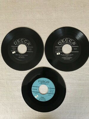 I Meet Him on a Sunday, NEL BLU Dipinto DI BLU & You 45 RPM Records Lot of 3 