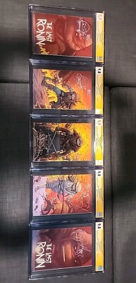 TMNT THE LAST RONIN #5 BISHART CONNECTING COVER SET Signed And Remarked 