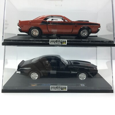 NEWRAY Speedy Power 1973 FireBird and 1970 Dodge Challenger 1/32 Die Cast Cars