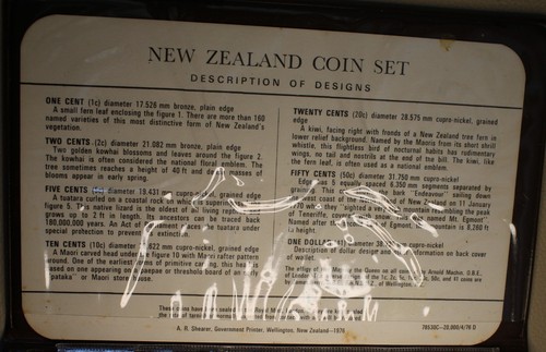 * 1977 NEW ZEALAND COIN SET 1 CENT TO ONE DOLLAR WAITANGI DAY #GJL24 - Picture 12 of 15