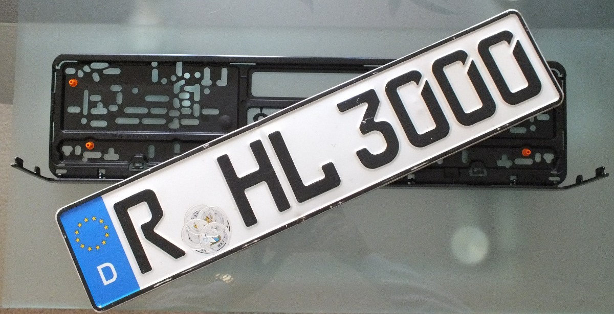 1 x EUROPEAN AND GERMAN,LICENSE PLATE HOLDER PLUS 1 x FREE.GERMAN LICENSE PLATE eBay