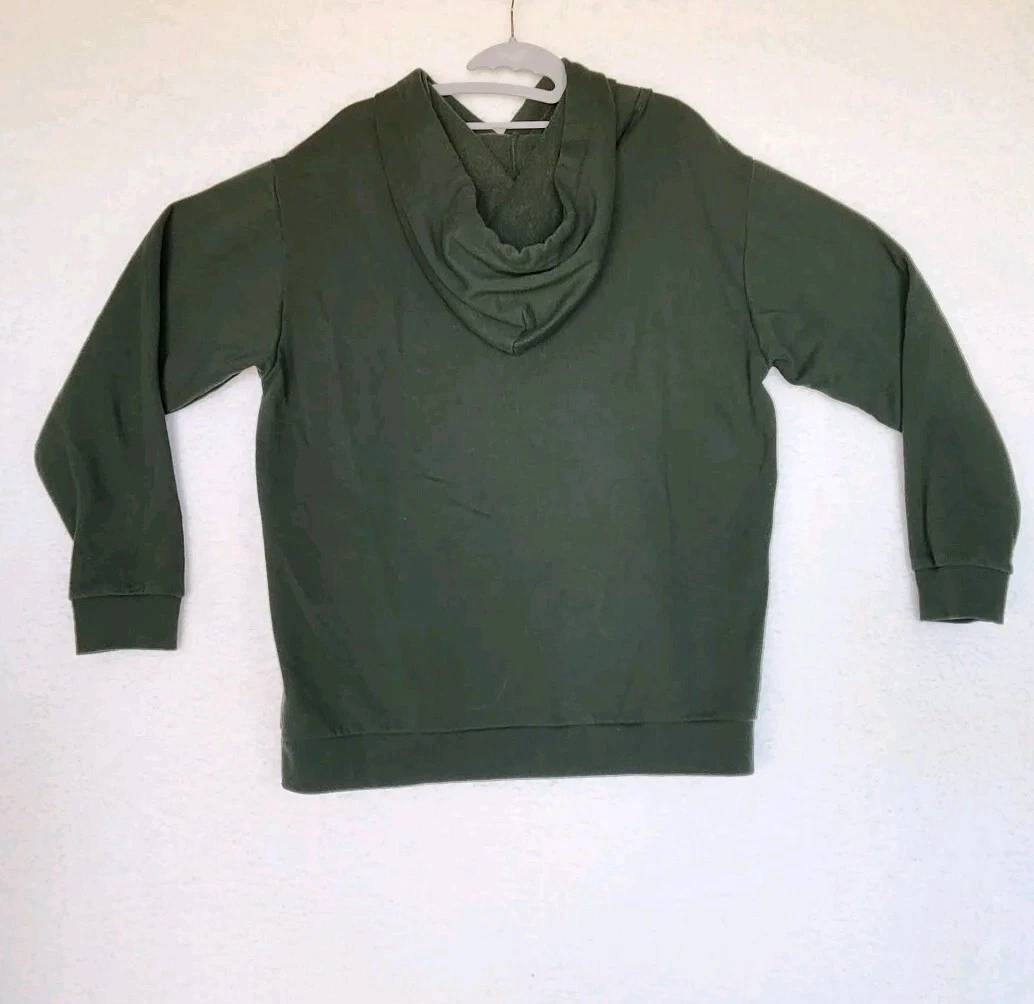 VETEMENTS Felpa con cappuccio Victoria's Secret ROSA Campus Donna Taglia M Oliva Cerniera Intera Grande Incantesimo Y2K