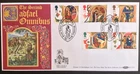 GB Benham 1991 Christmas Set on Cadfael Omnibus First Day Cover - Shrewsbury SHS