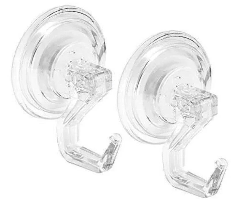 Paquete de 3 ganchos de succión InterDesign Power Lock, transparentes, 16600 Foto 2 de 3