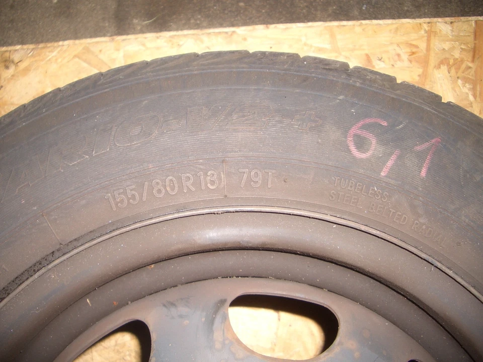 2x komplett Räder VW Lupo Polo Seat Arosa 155/80/13 Allwetter Reifen 7mm Toyo - Bild 2 von 4