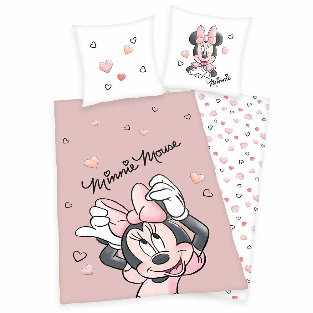 Игровой набор для выпаса животных Minnie Mouse Bettwäsche 80x80+135x200 см Baumwolle atmungsaktiv