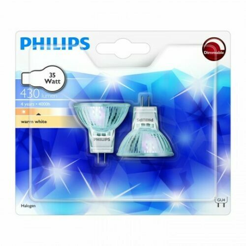Ampoule Halogène Dichroïque Radium RJLS 35W WFL 12V GU4 - Fermée 38, Neuve