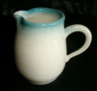 Vintage Franciscan Ivory Turquoise Air brush Blue Skies Creamer OF5